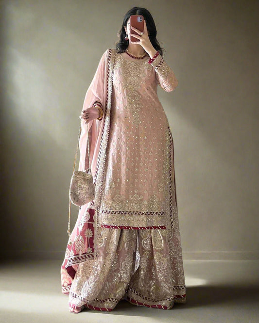 Foux Gorgette Suit with Sharara