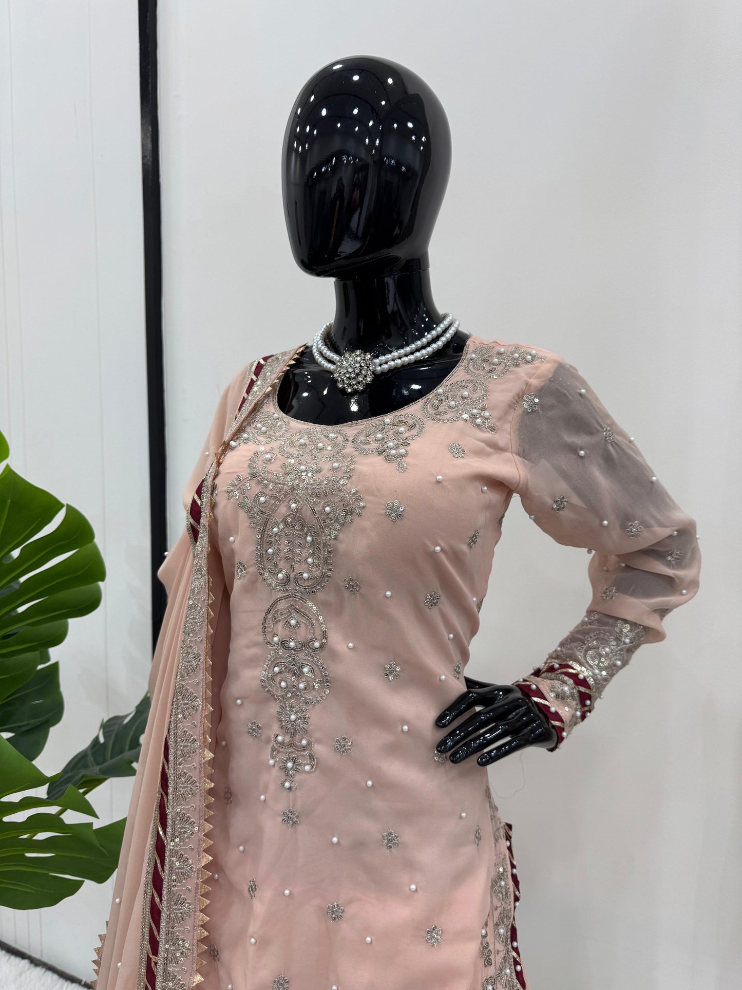 Foux Gorgette Suit with Sharara