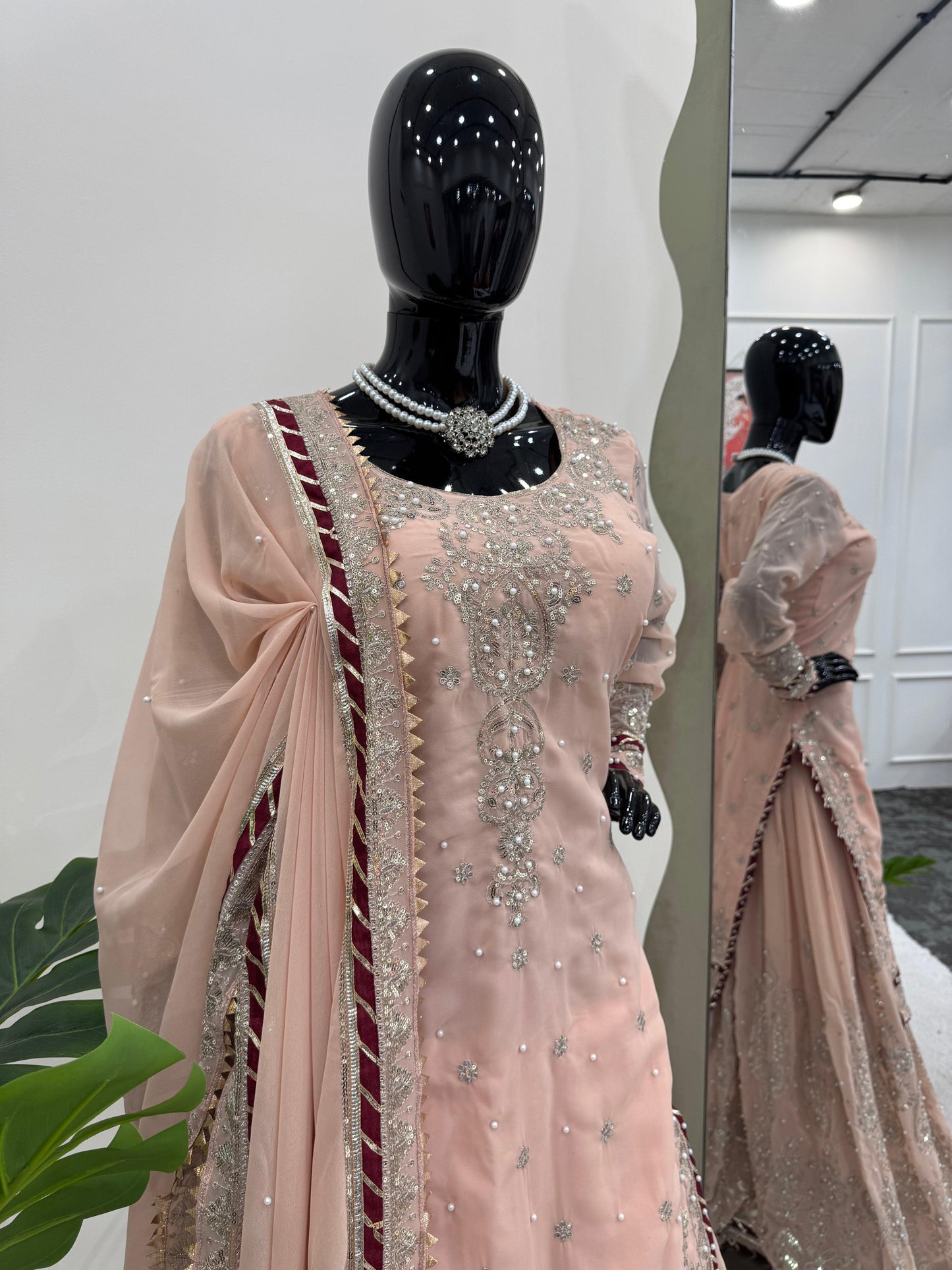 Foux Gorgette Suit with Sharara