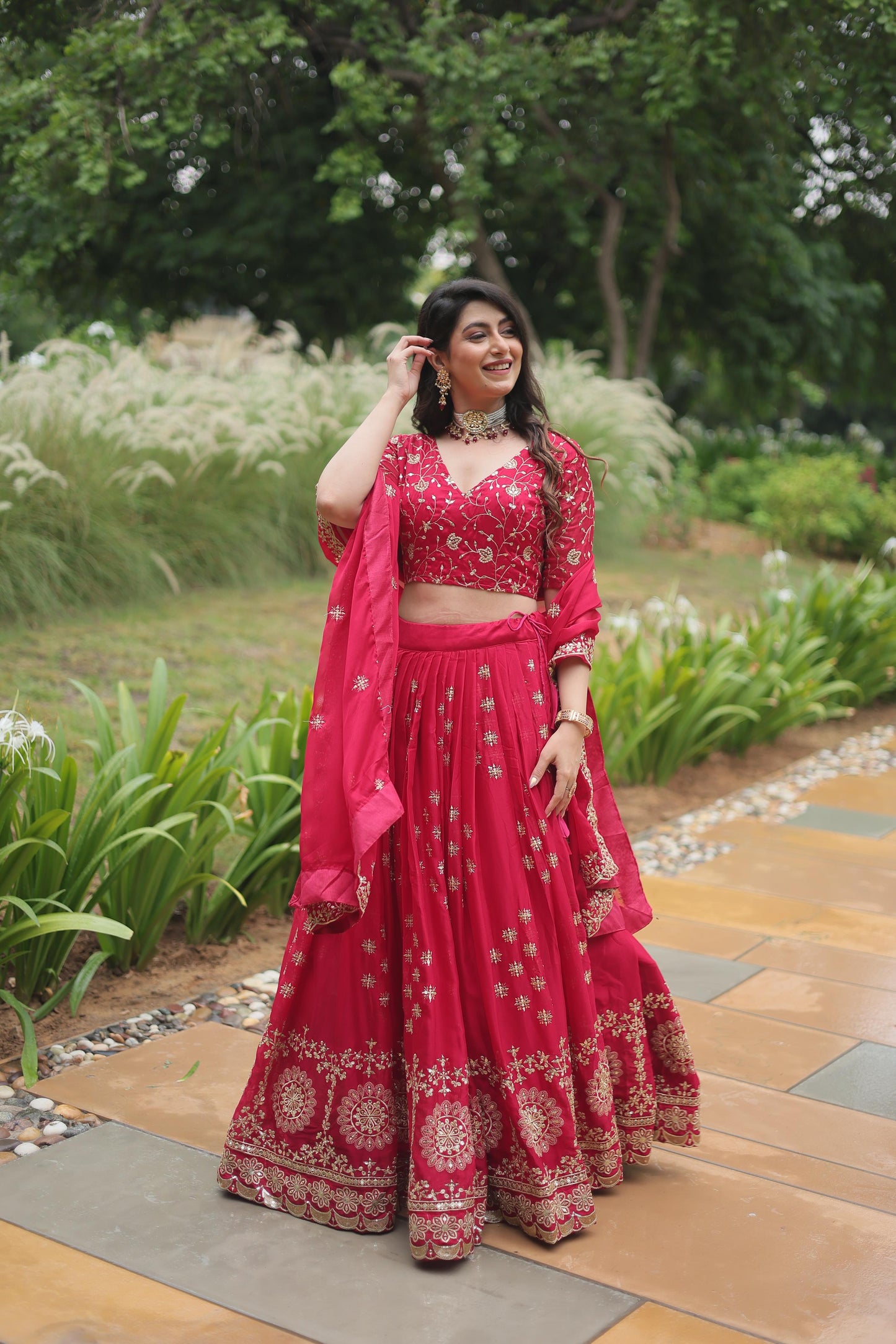 Designer Rangoli Silk Lehenga Choli